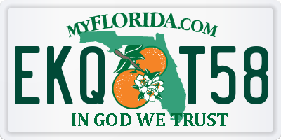 FL license plate EKQT58