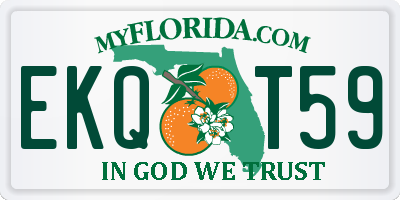 FL license plate EKQT59