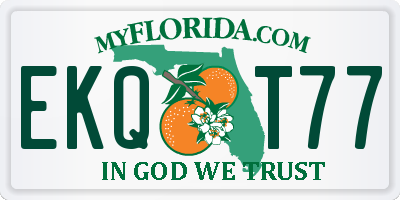 FL license plate EKQT77