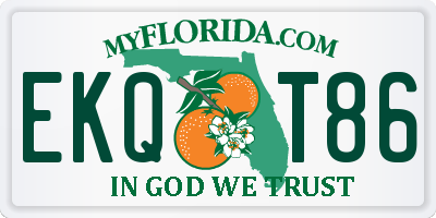 FL license plate EKQT86