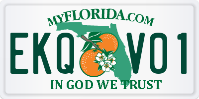 FL license plate EKQV01