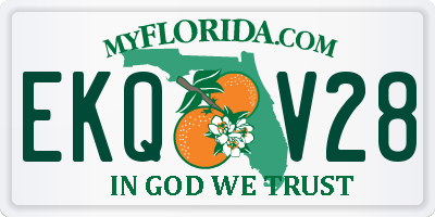 FL license plate EKQV28