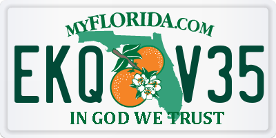 FL license plate EKQV35
