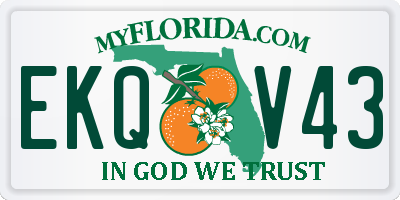 FL license plate EKQV43