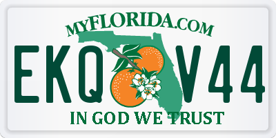 FL license plate EKQV44