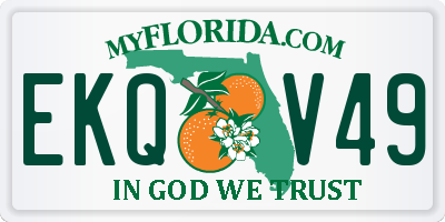 FL license plate EKQV49