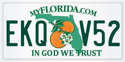 FL license plate EKQV52