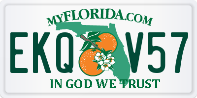 FL license plate EKQV57