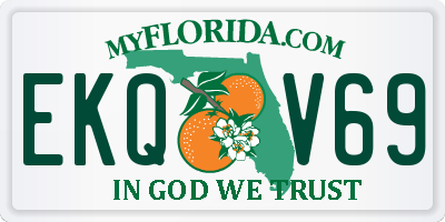 FL license plate EKQV69
