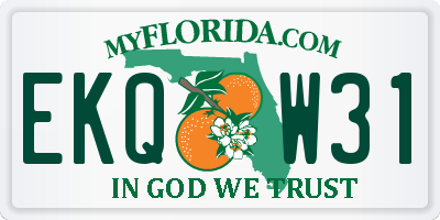 FL license plate EKQW31