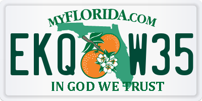 FL license plate EKQW35
