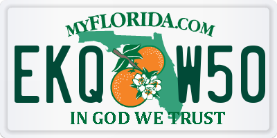 FL license plate EKQW50