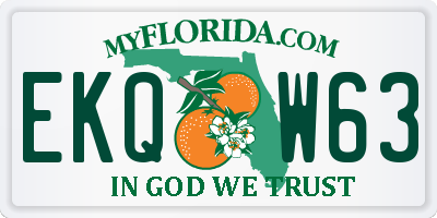 FL license plate EKQW63