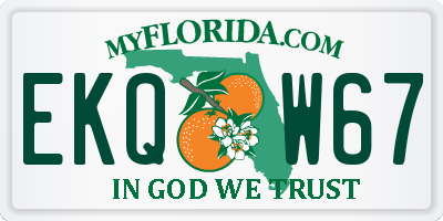 FL license plate EKQW67