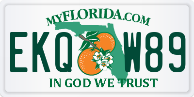 FL license plate EKQW89