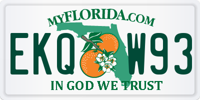 FL license plate EKQW93