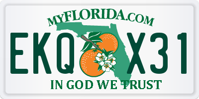 FL license plate EKQX31