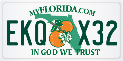 FL license plate EKQX32