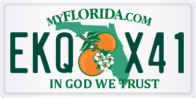 FL license plate EKQX41