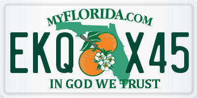 FL license plate EKQX45