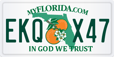 FL license plate EKQX47