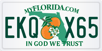 FL license plate EKQX65