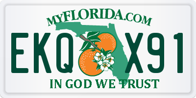 FL license plate EKQX91