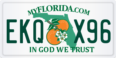FL license plate EKQX96