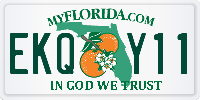 FL license plate EKQY11