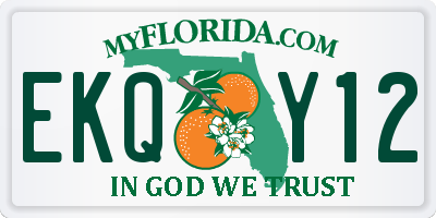 FL license plate EKQY12