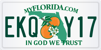 FL license plate EKQY17
