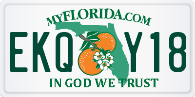 FL license plate EKQY18