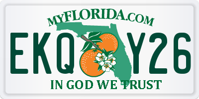 FL license plate EKQY26