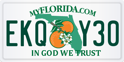 FL license plate EKQY30