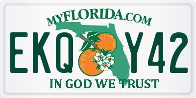 FL license plate EKQY42