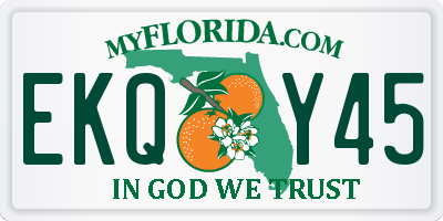 FL license plate EKQY45