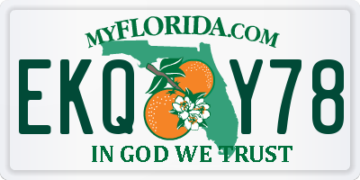 FL license plate EKQY78