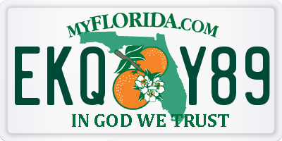 FL license plate EKQY89