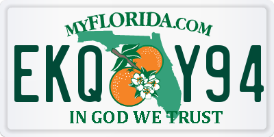 FL license plate EKQY94