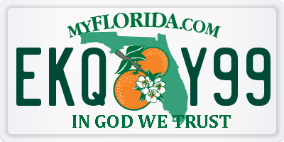 FL license plate EKQY99