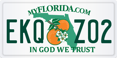 FL license plate EKQZ02