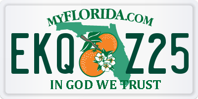 FL license plate EKQZ25