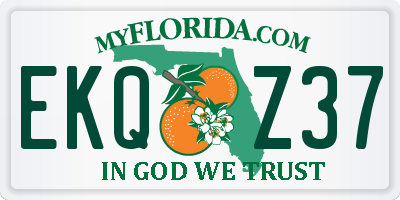 FL license plate EKQZ37
