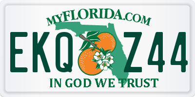 FL license plate EKQZ44