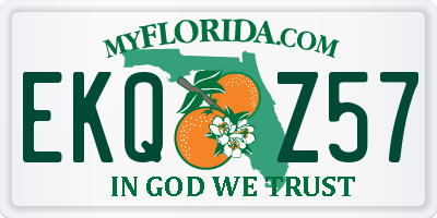 FL license plate EKQZ57