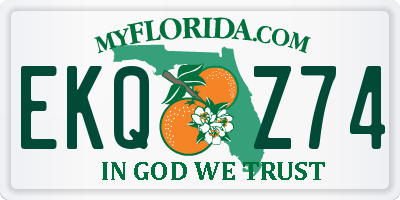 FL license plate EKQZ74