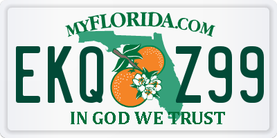 FL license plate EKQZ99