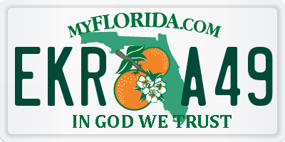 FL license plate EKRA49
