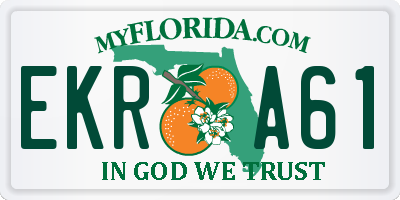 FL license plate EKRA61
