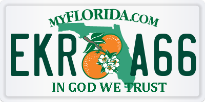 FL license plate EKRA66